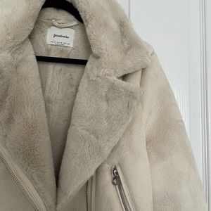 ASOS Cream Aviator Style Jacket
